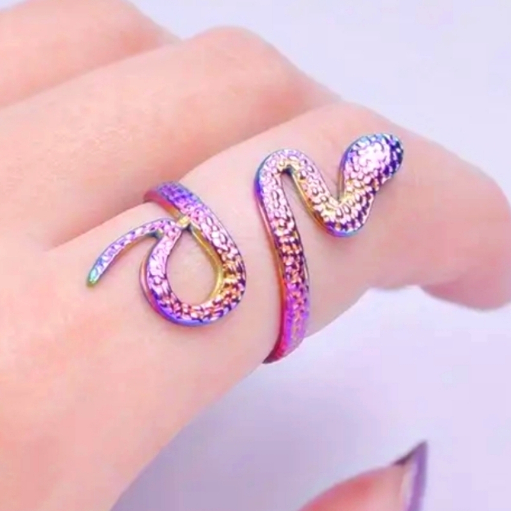 Iridescent Snake Ring